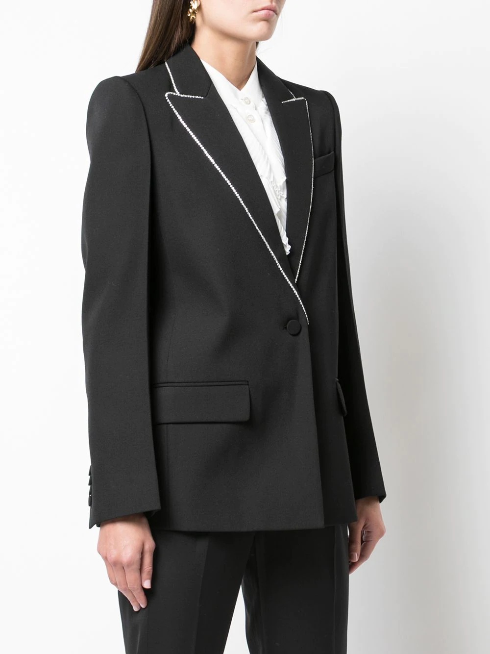 embellished lapel blazer - 3
