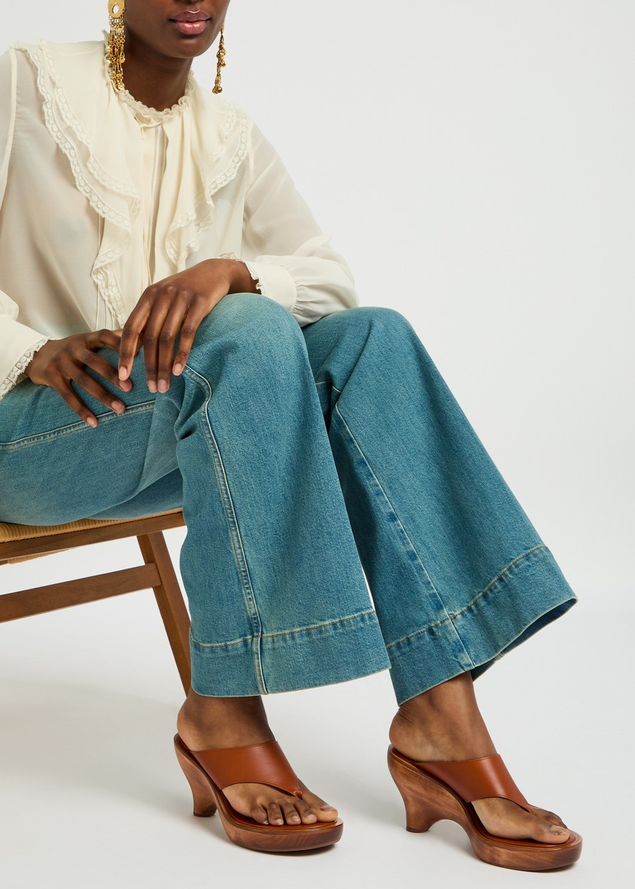 Zimmermann Wild 95 Wooden Wedge Mules - 5