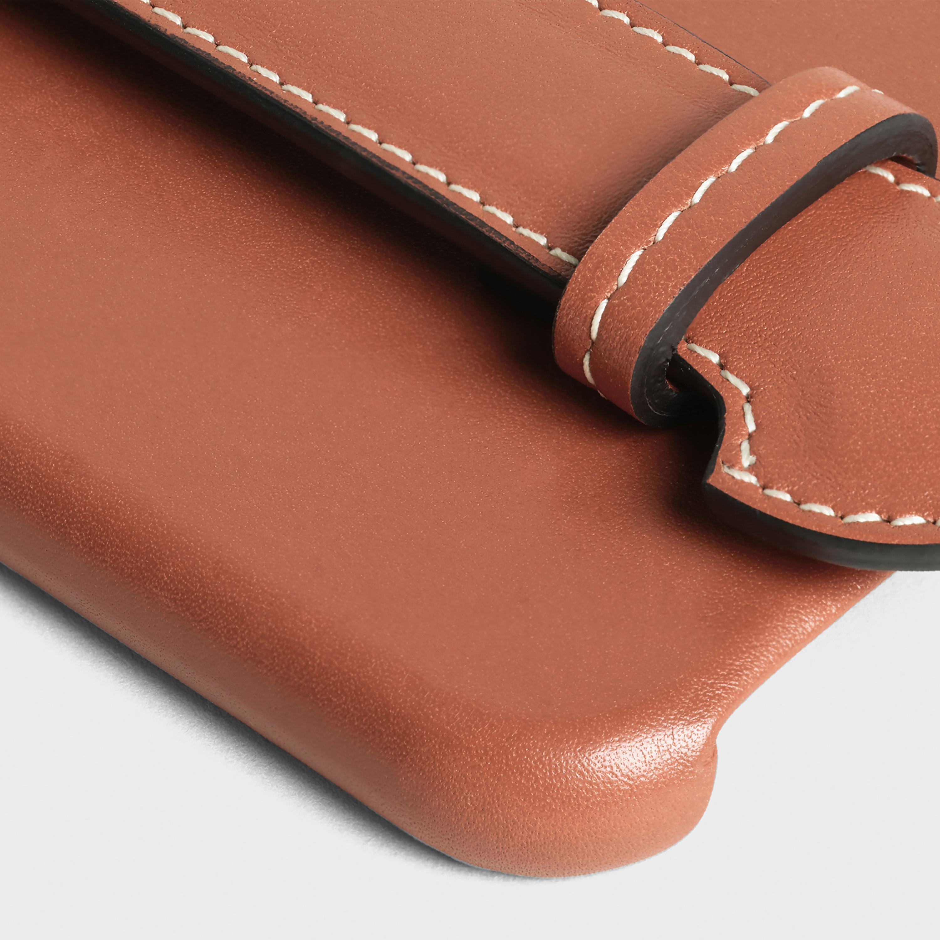 IPHONE X & XS CASE WITH STRAP IN SMOOTH CALFSKIN - 4