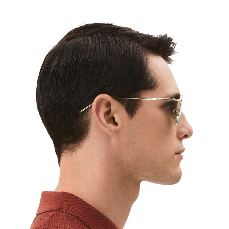 Squared Sunglasses with Gold Colored Metal Frame 7