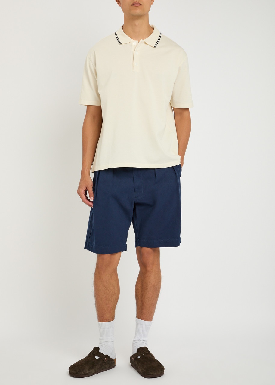 Frame Stripe-trimmed Cotton Polo Shirt - 4