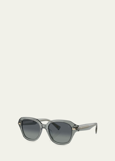 Brunello Cucinelli Gradient Acetate Square Sunglasses outlook