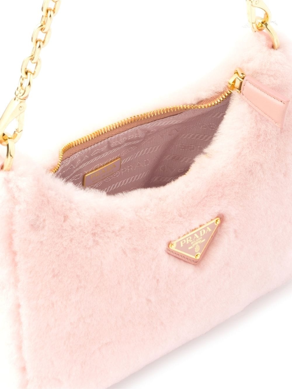 mini shearling shoulder bag - 5