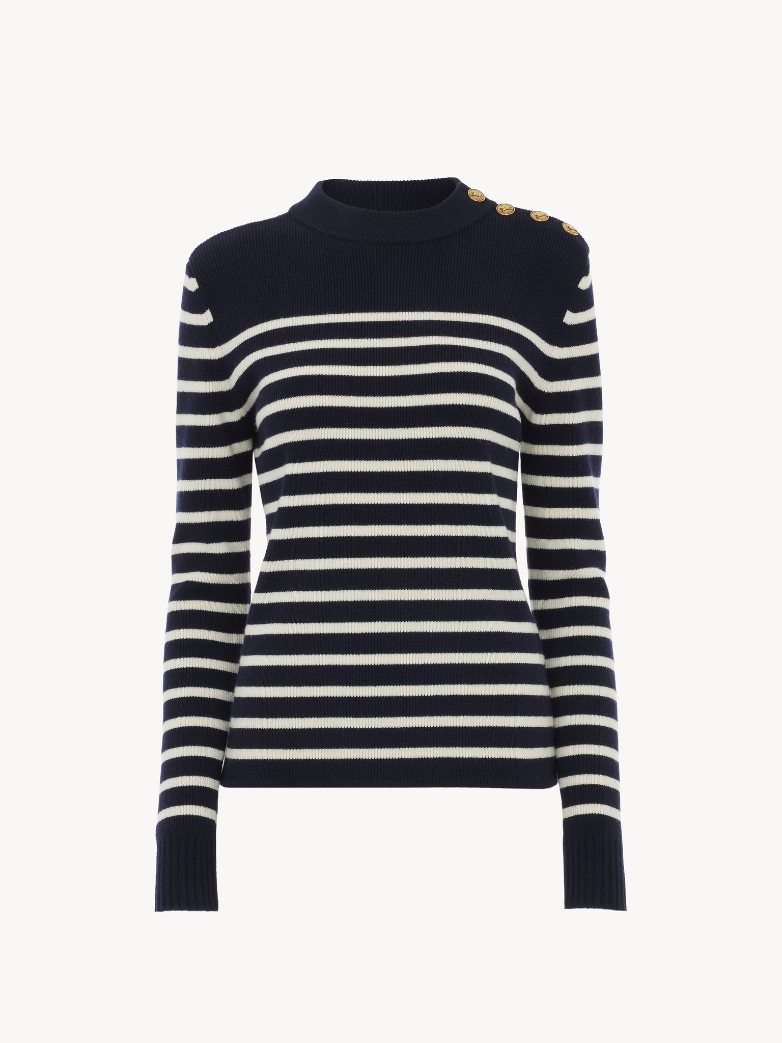 SAILOR SWEATER IN WOOL & CASHMERE KNIT - 2