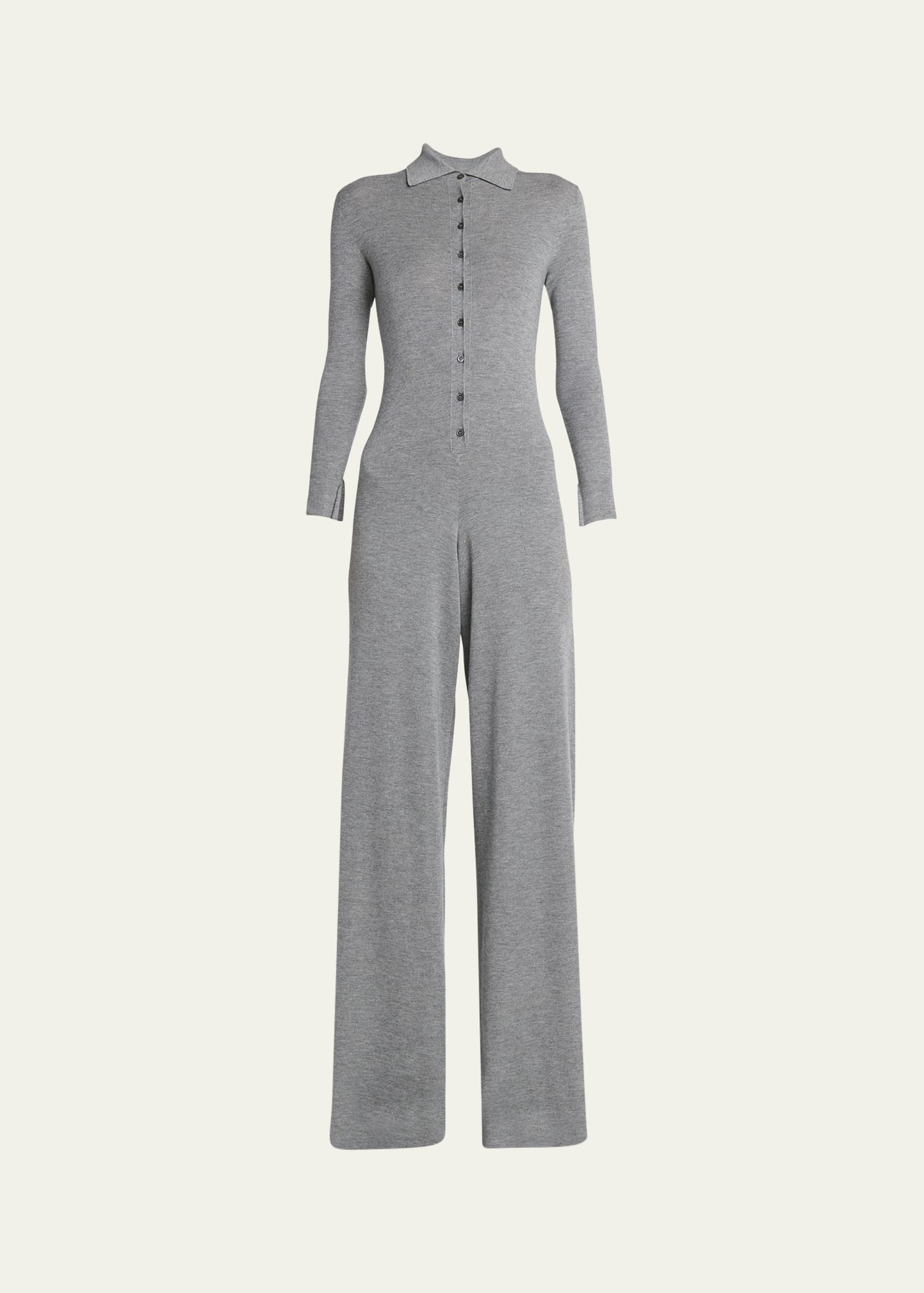 Polo Wide Leg Cashmere Jumpsuit - 1