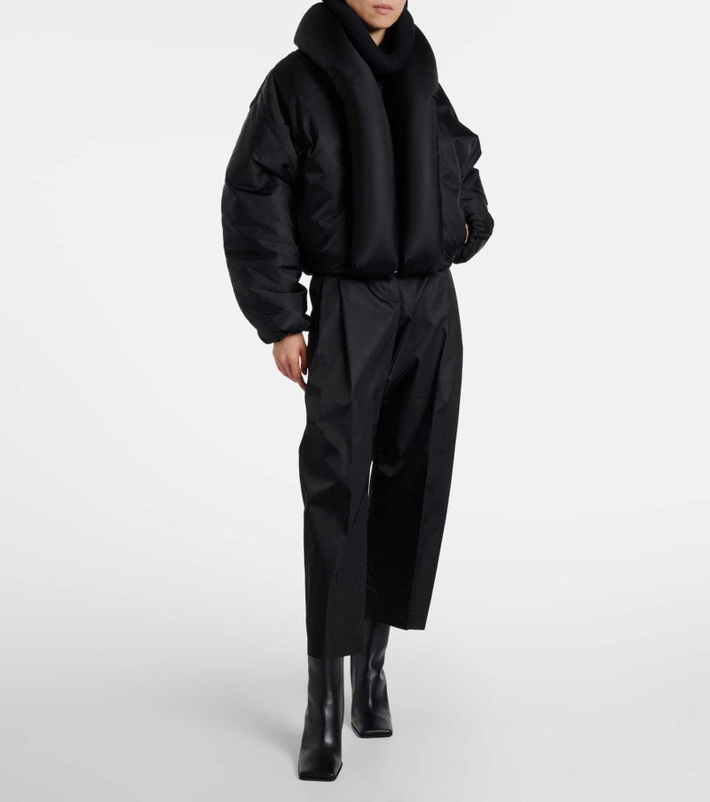 Alaïa Cropped high-rise satin tapered pants outlook