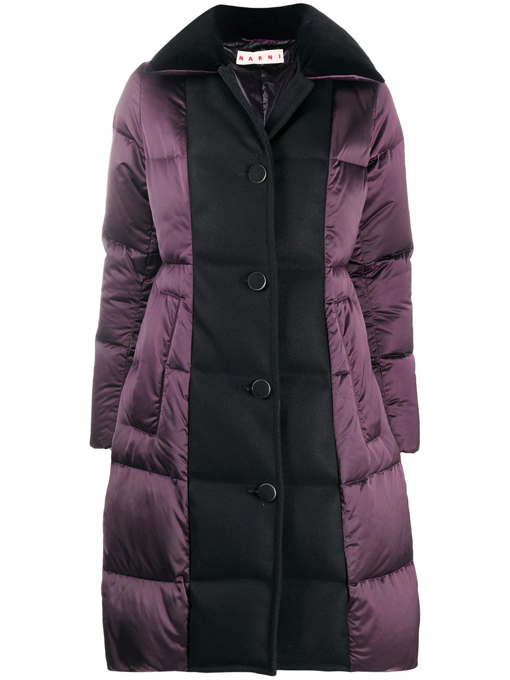 two-tone puffer jacket - 1