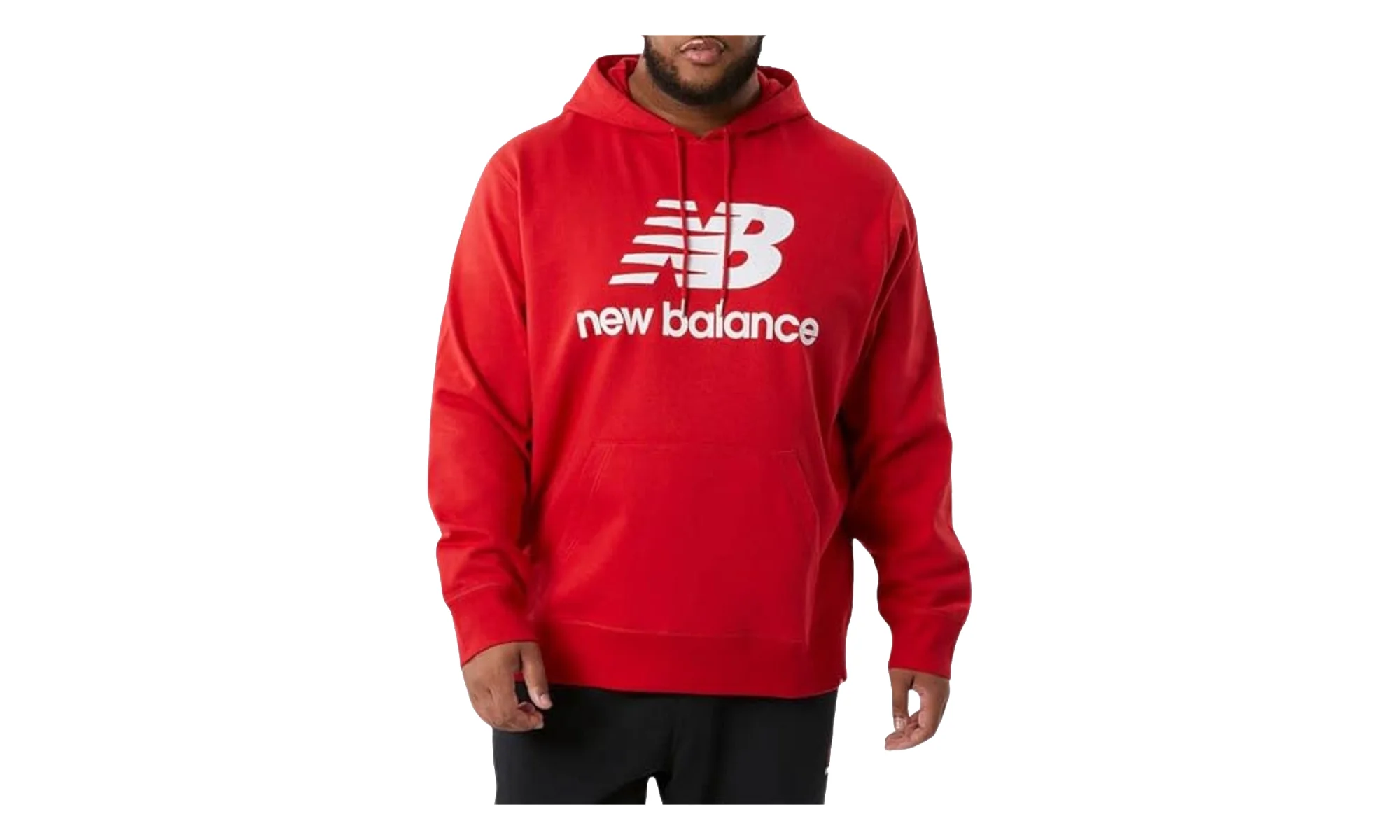 NB Essentials Stacked Logo Pullover Hoodie ""Team Red Inline"" MT03558 RED - 1