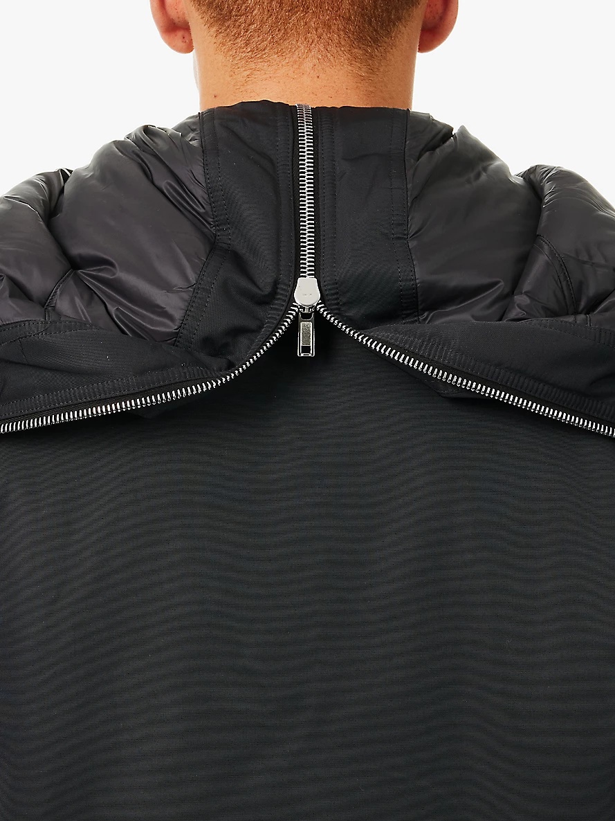 Hooded longline shell-down bomber jacket - 5