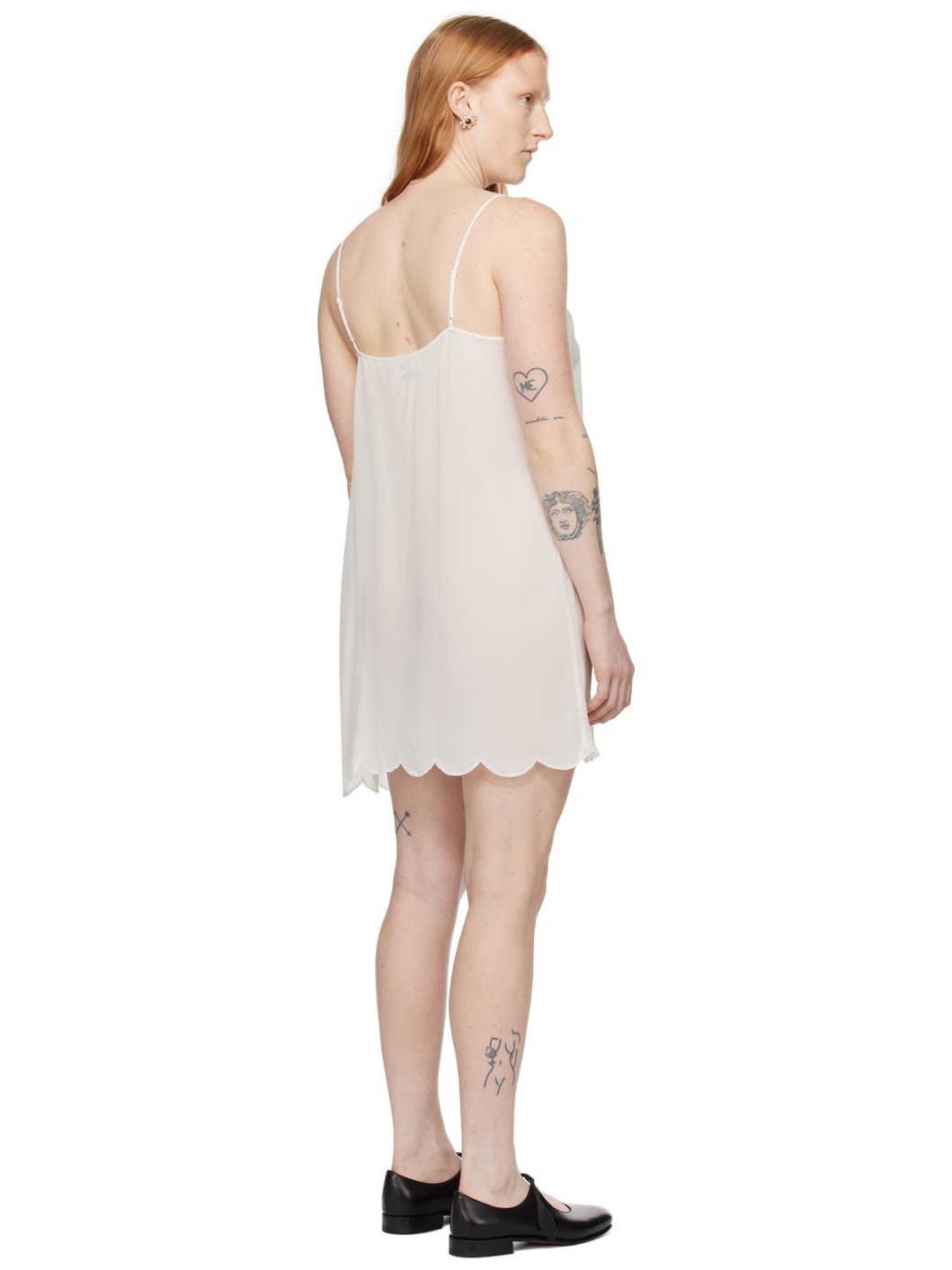 Off-White Slip Minidress - 3