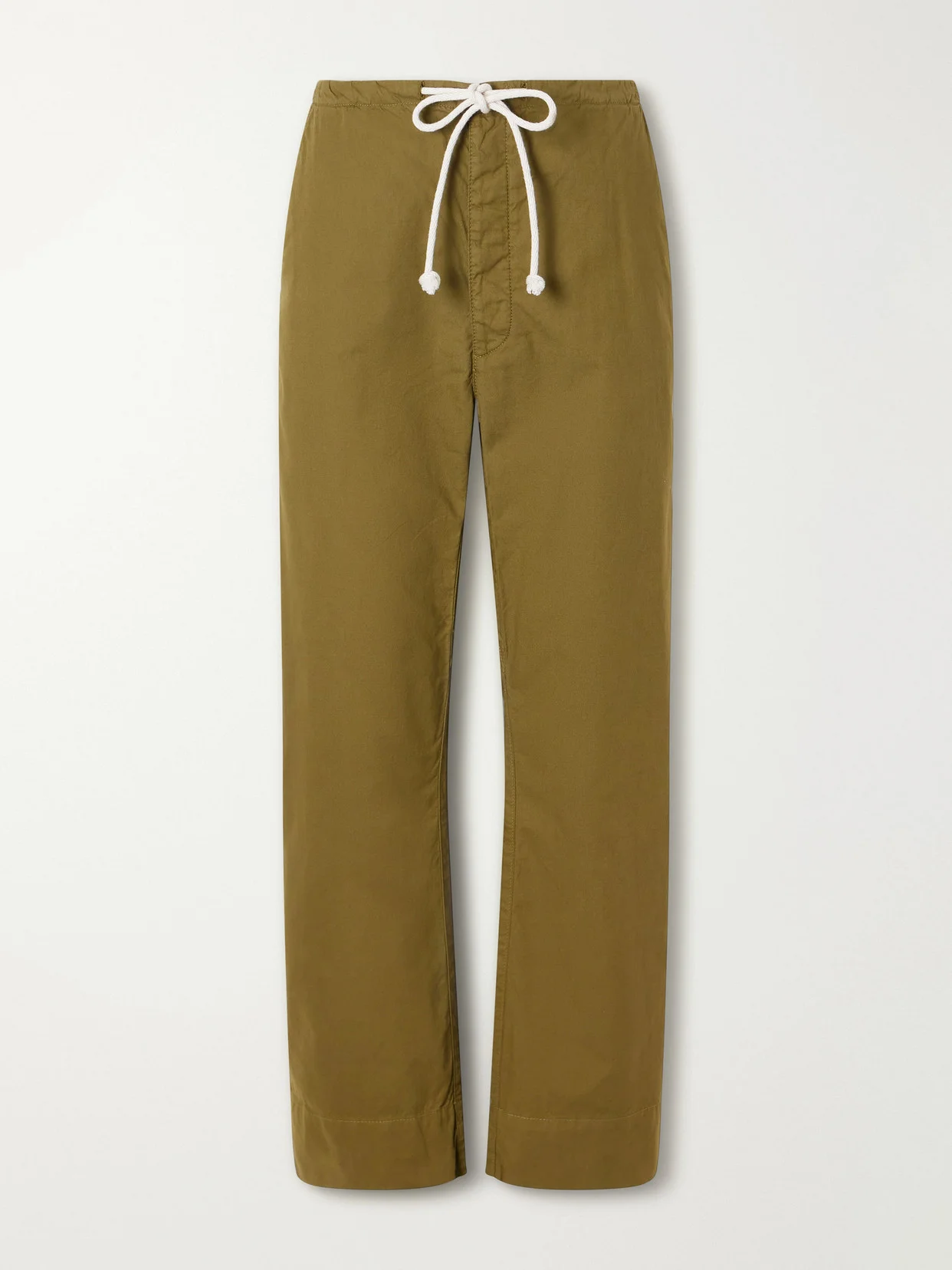 The Rope Tie Cotton Wide-leg Pants - 1
