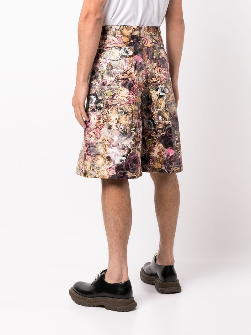 floral-print Bermuda shorts - 4