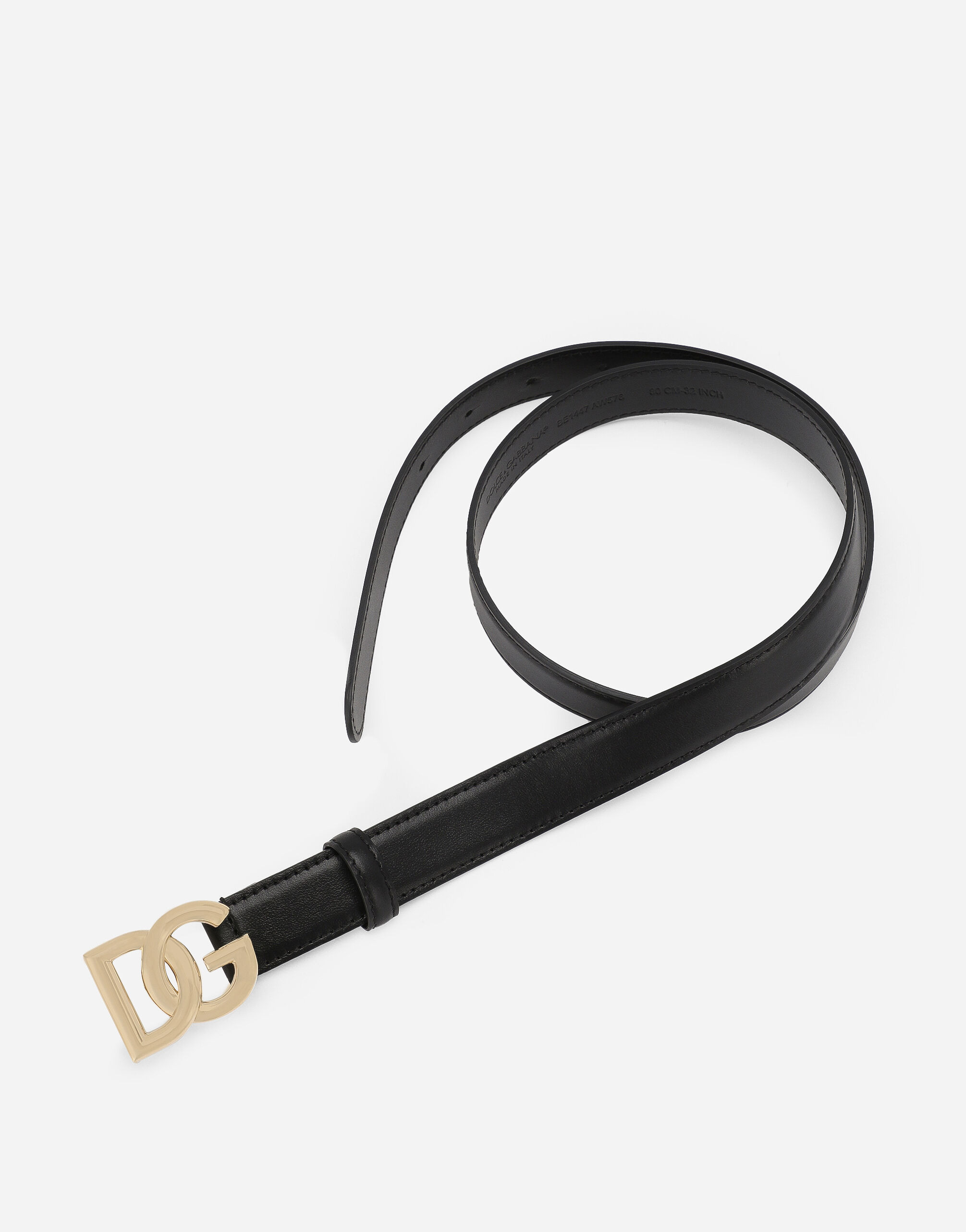 Calfskin belt with DG logo - 4