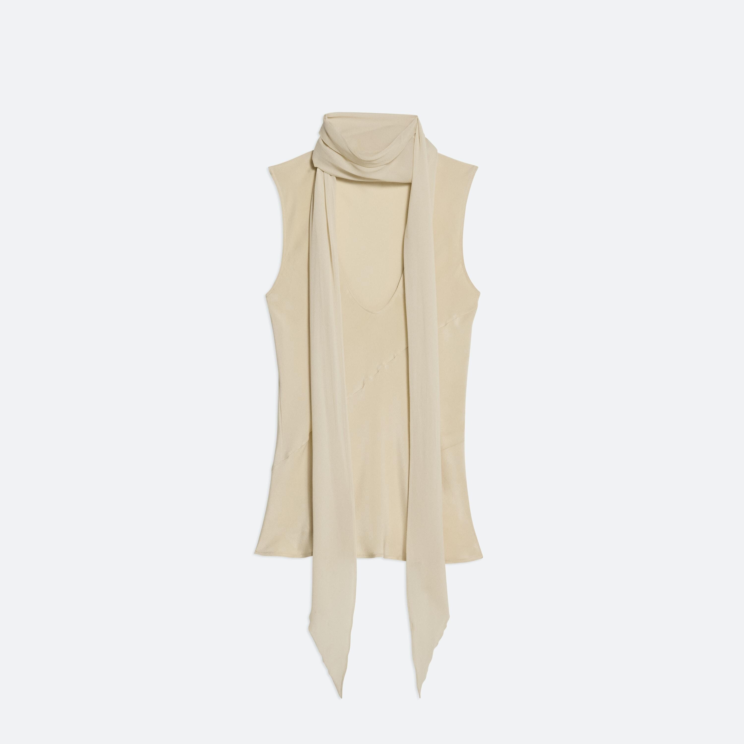 SLEEVELESS SCARF TOP - 1