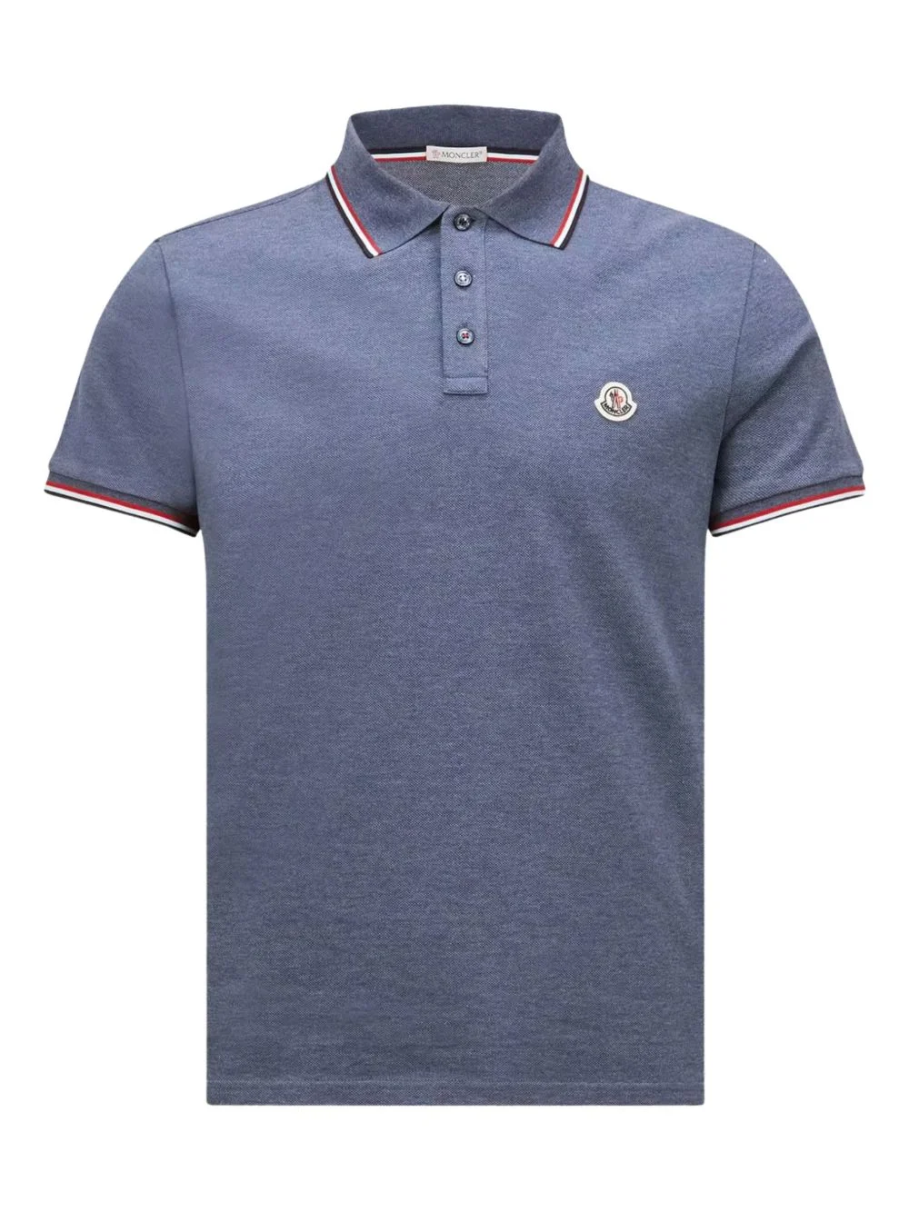 logo striped-trims polo shirt - 1