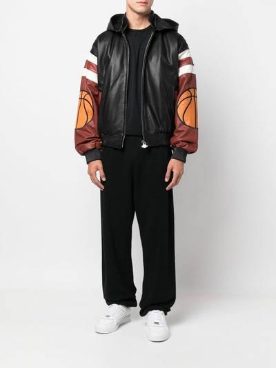 Just Don New York basketball leather jacket outlook