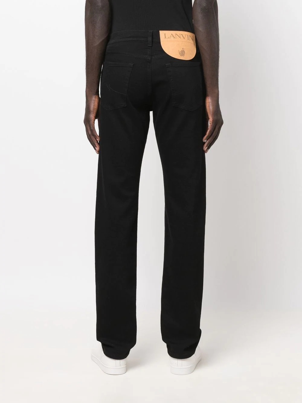 logo-patch straight-leg jeans - 4