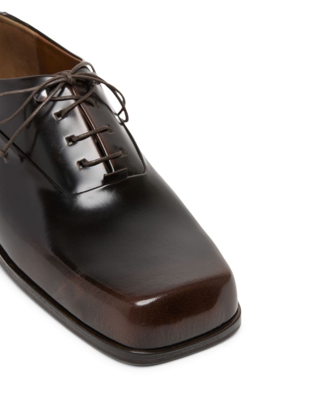 panelled patent-leather oxford shoes - 4