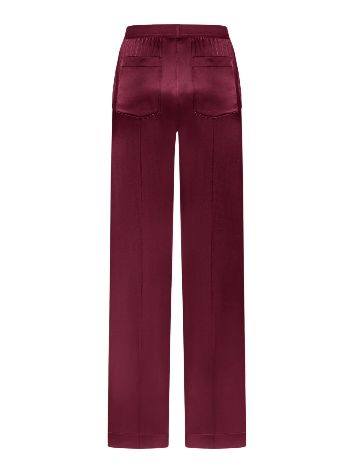 STRETCH SILK SATIN PANTS - 2