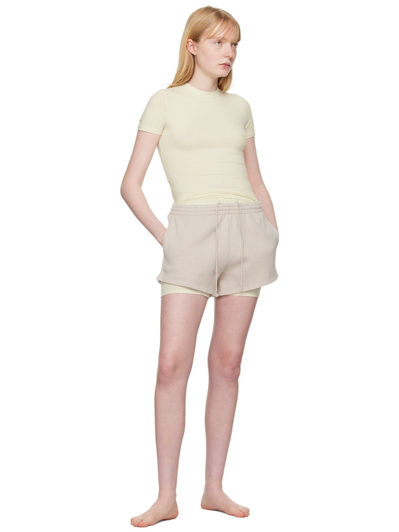 SKIMS Taupe Cotton Fleece Shorts outlook