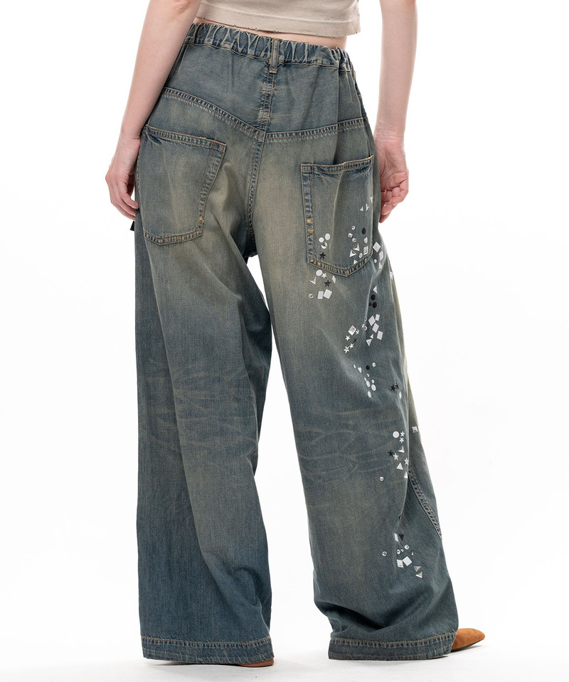 Embellished Denim Pants 13