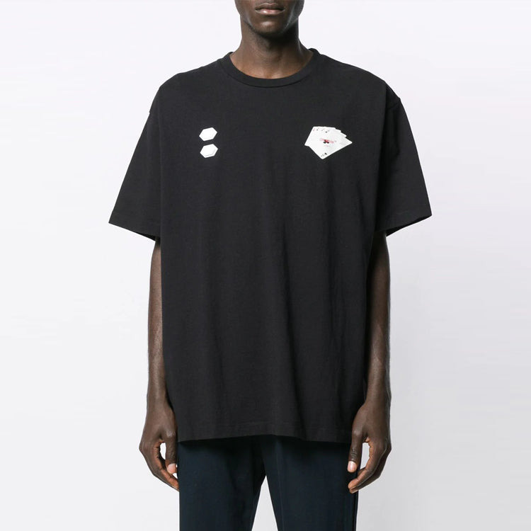 Off-White C/O Virgil Abloh Men'S Black Hand Card Over Tee OMAA038E191850111088 - 3