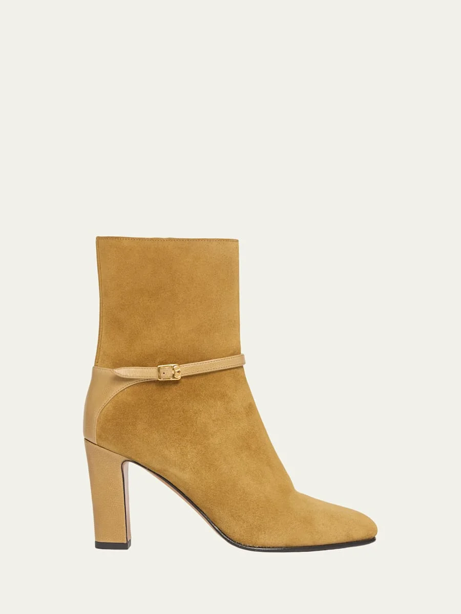 85mm Pattie Suede Ankle Boots - 1
