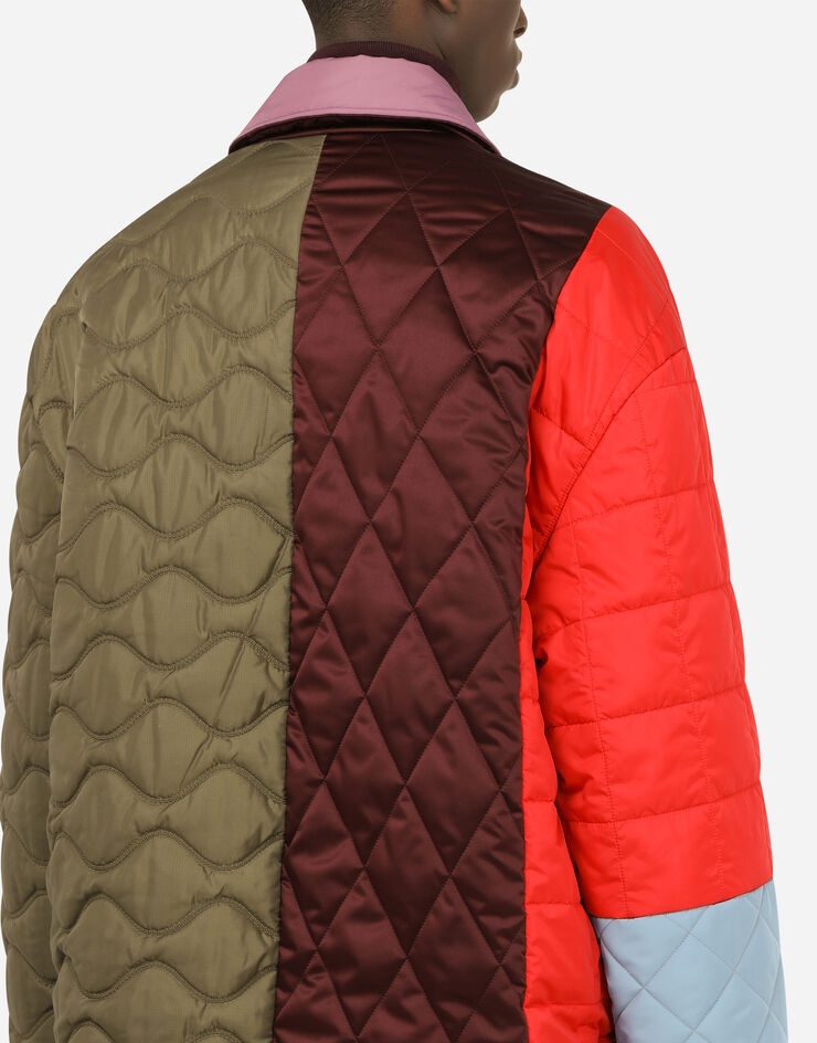 Reversible quilted nylon jacket with plate - 6