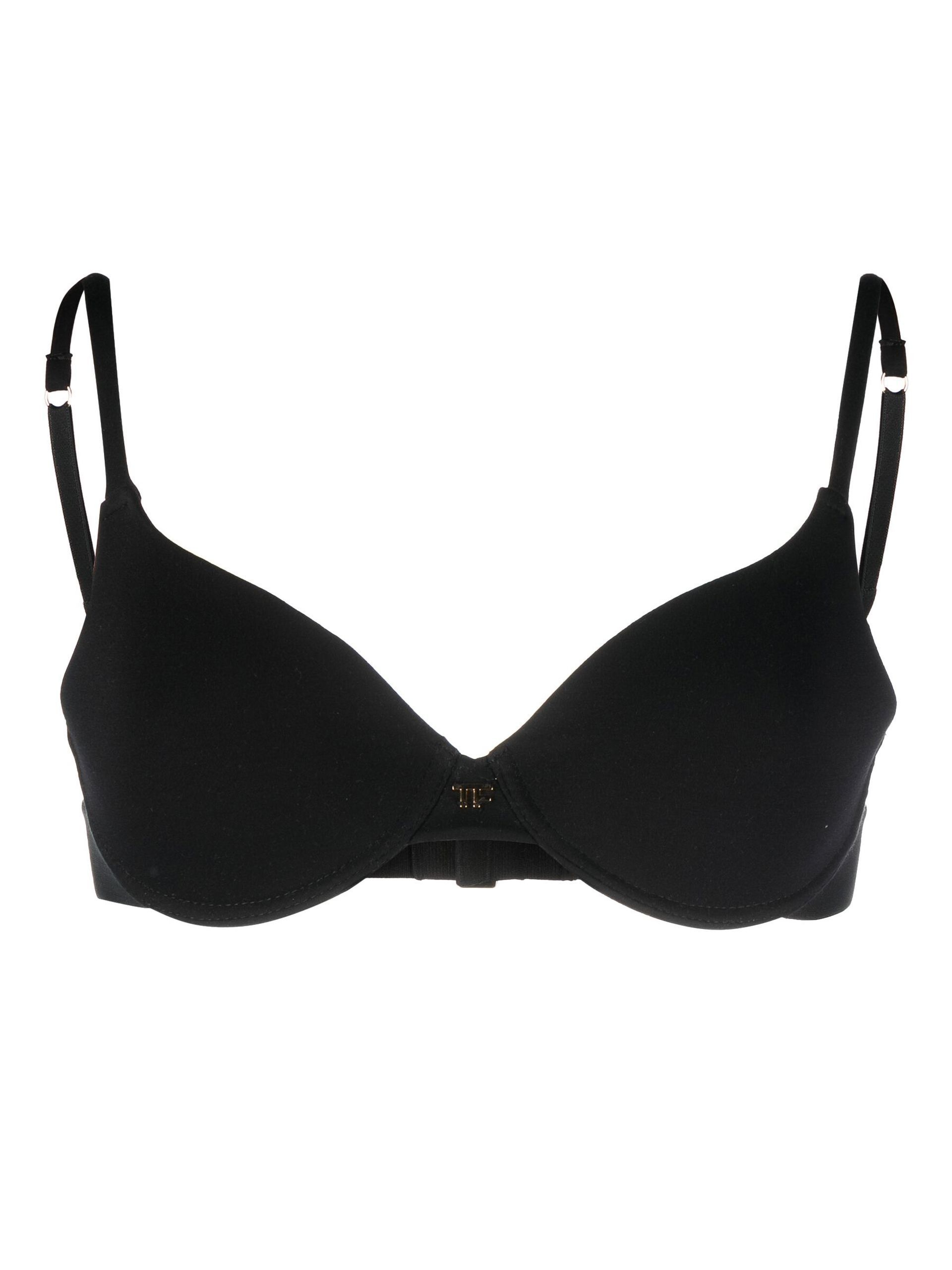 black logo underwired bra - 1