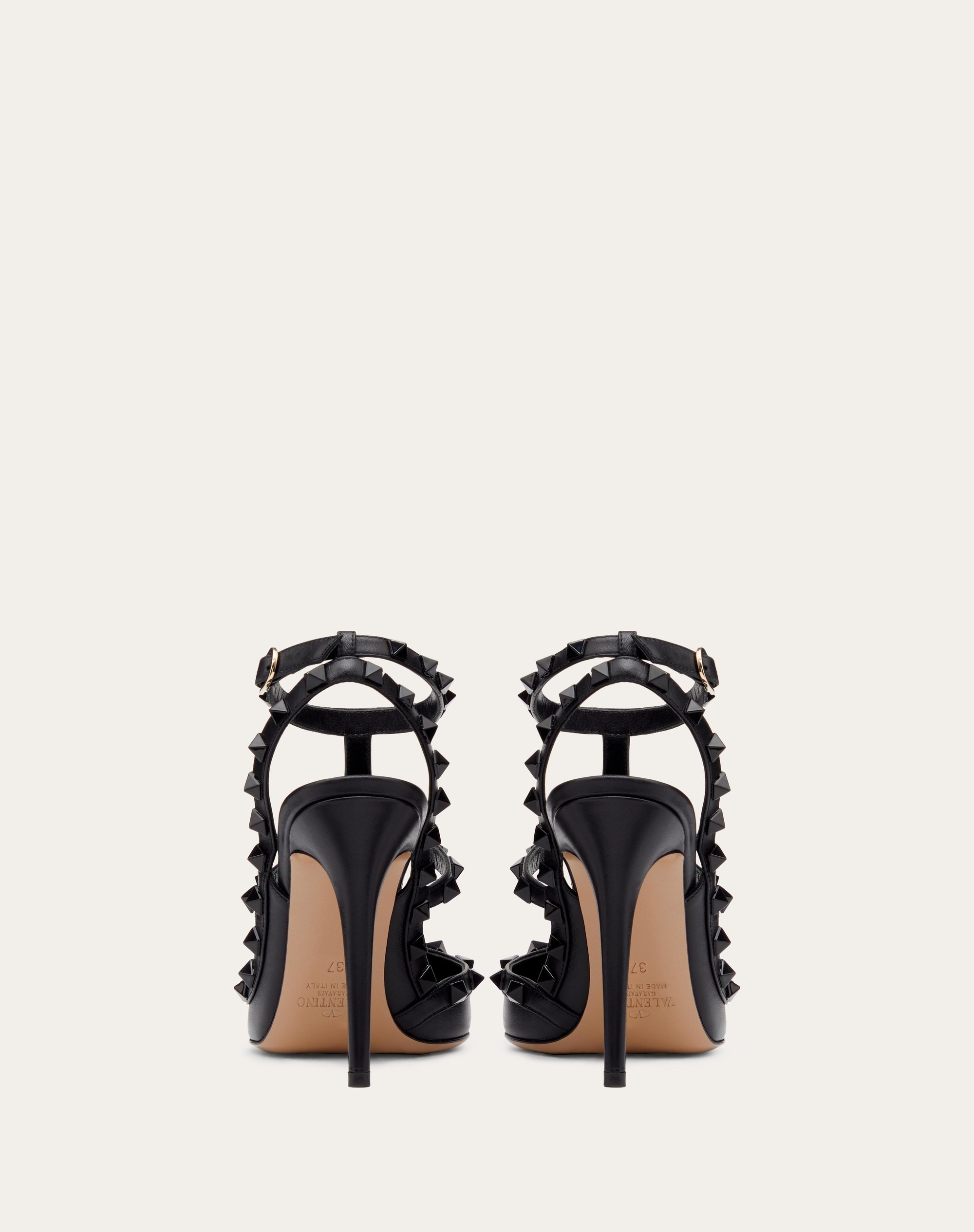 ROCKSTUD ANKLE STRAP PUMP WITH TONAL STUDS 100  MM - 3