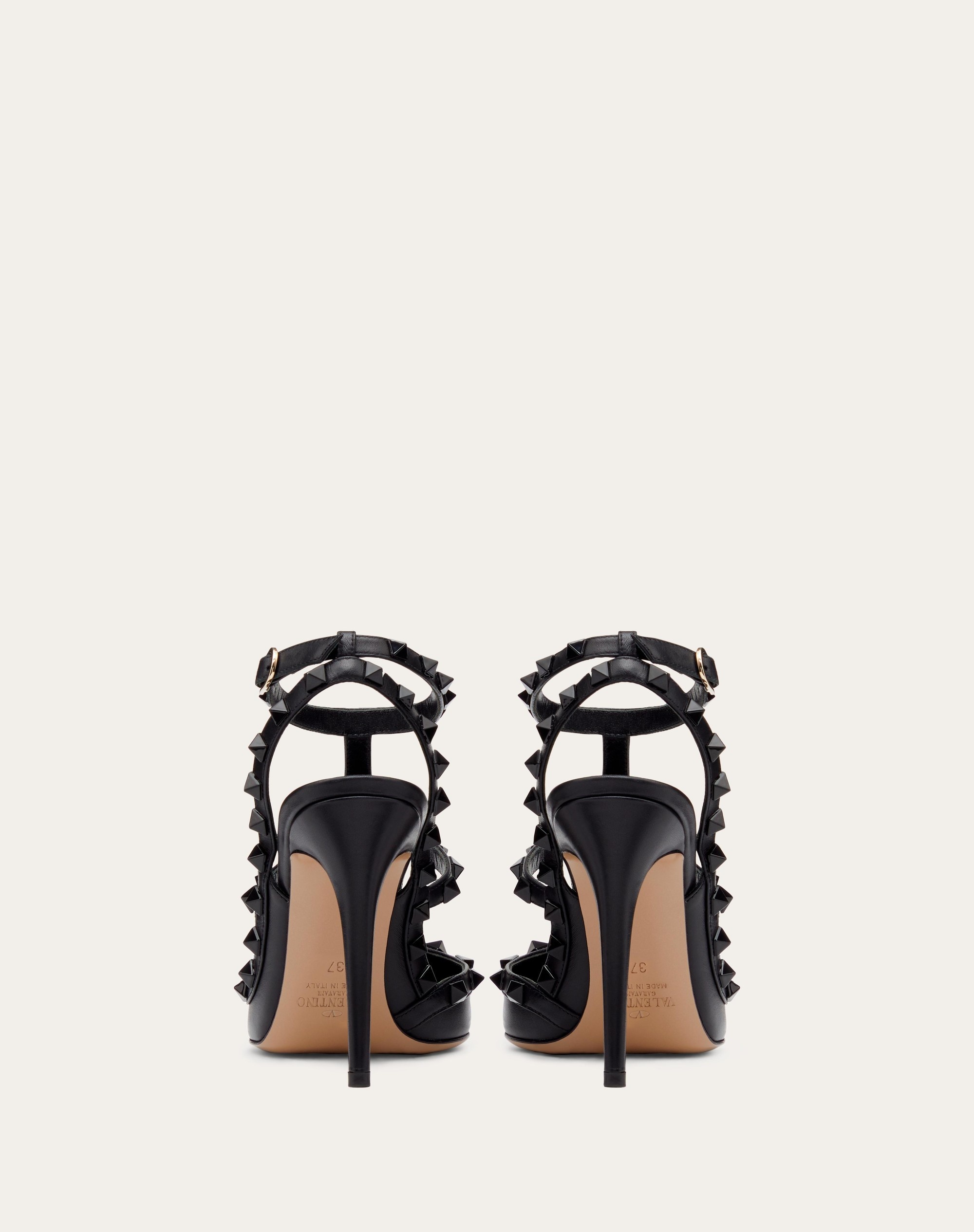 ROCKSTUD ANKLE STRAP PUMP WITH TONAL STUDS 100  MM - 3