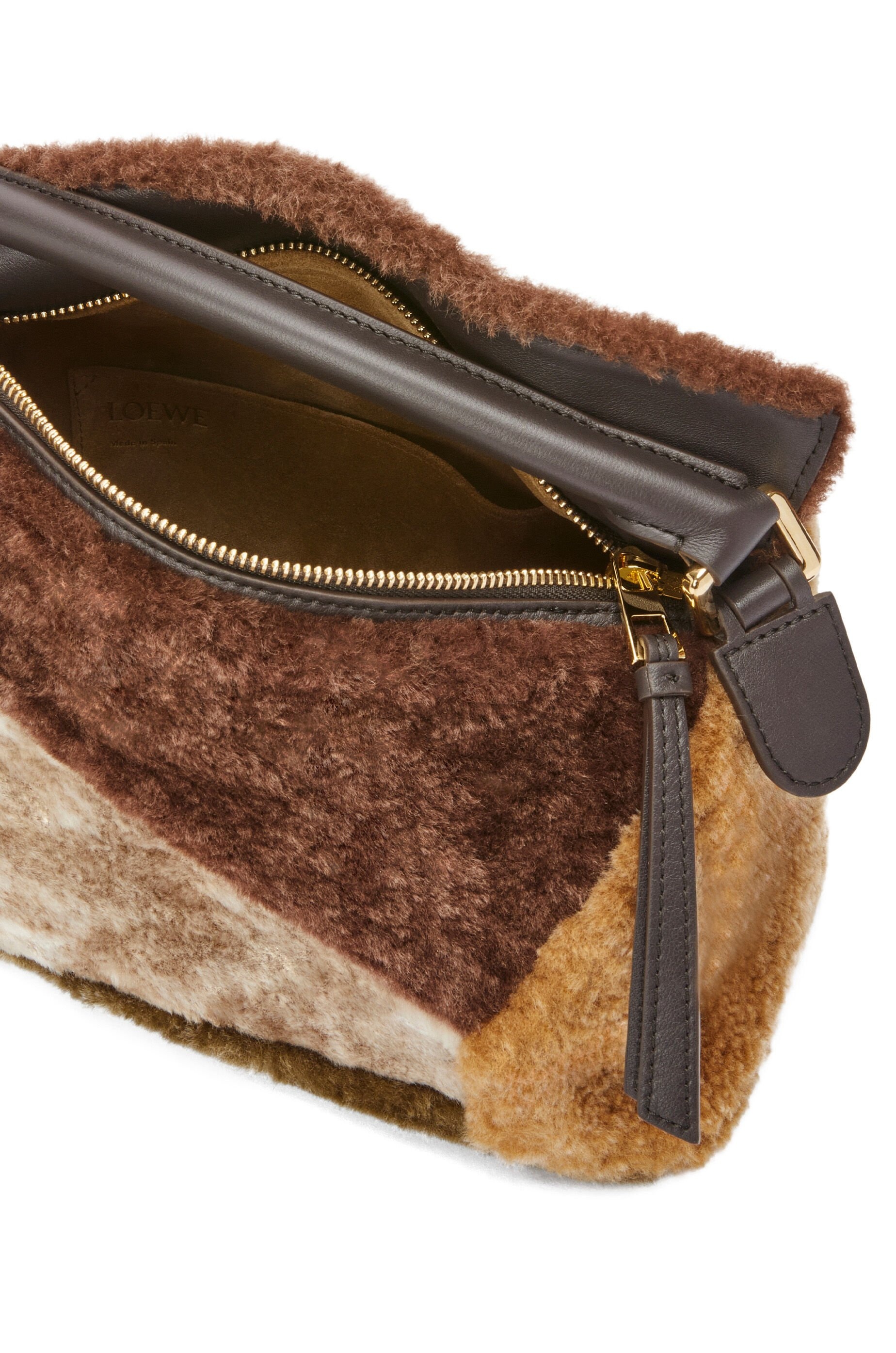 Small Puzzle bag in shearling - 9