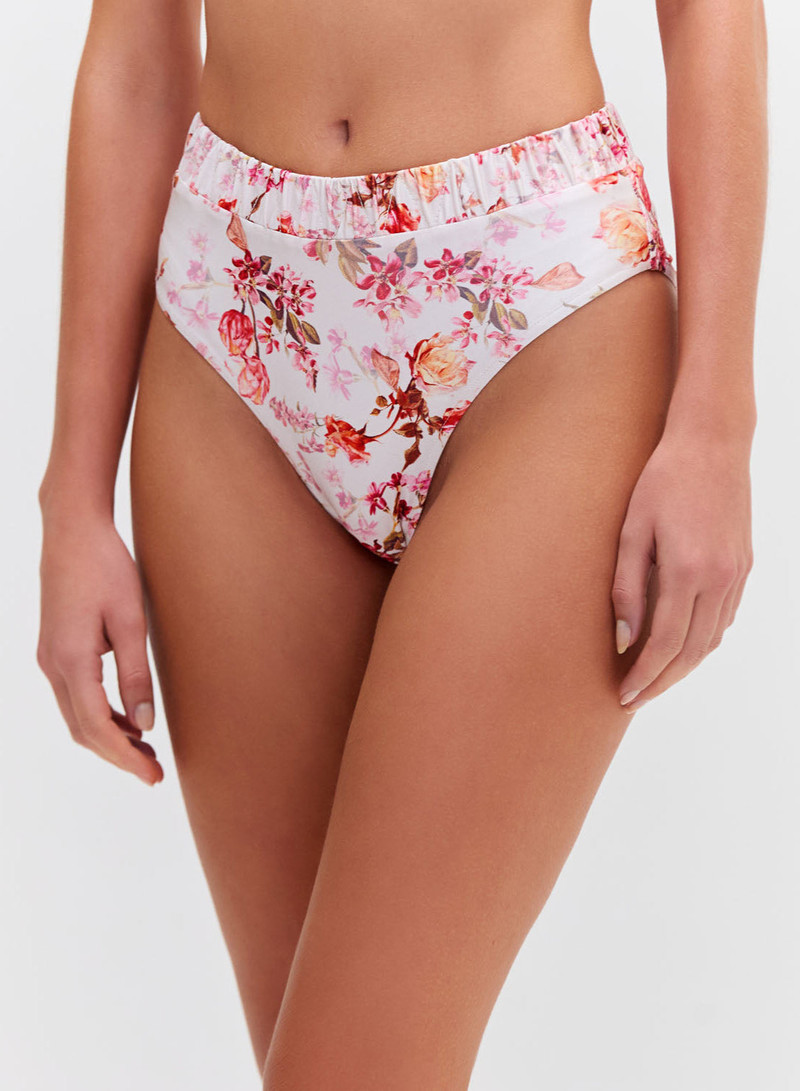 PatBO Floral Haze High Leg Bikini Bottom outlook