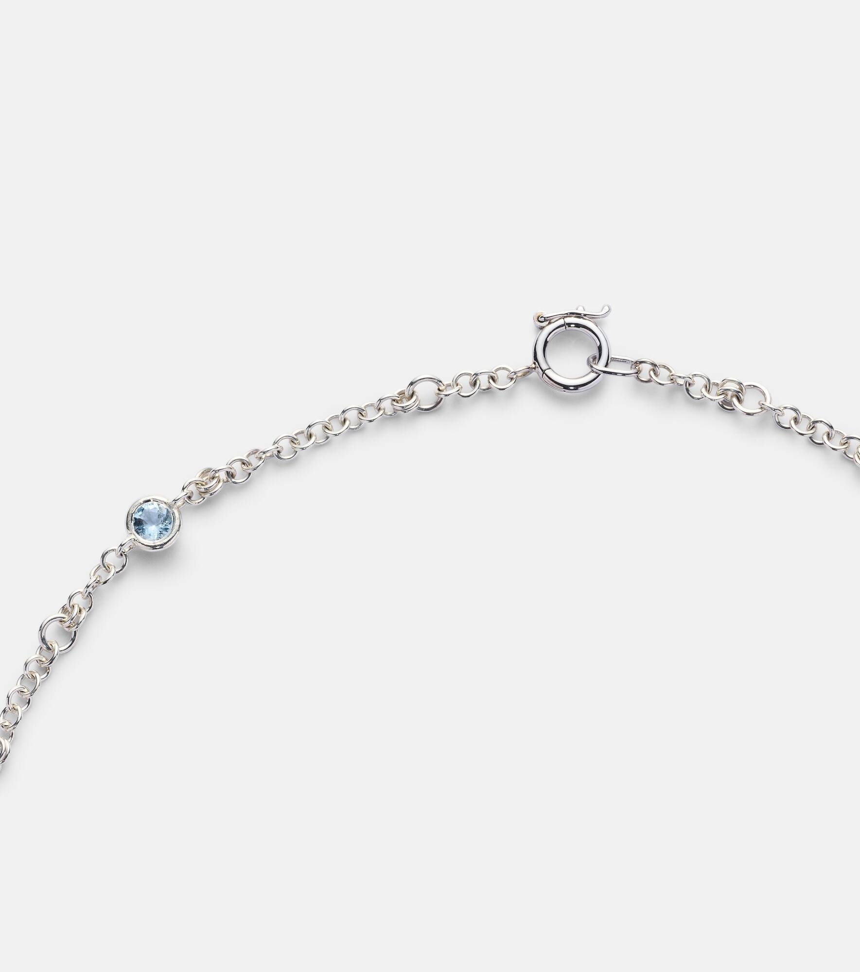 Gravity Estrella sterling silver necklace with aquamarines - 6