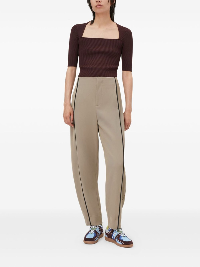 GANNI piped-detail trousers outlook