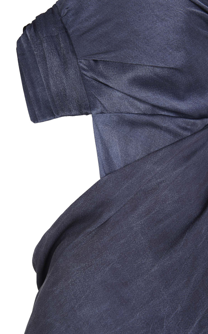 Elira Strapless Gathered Maxi Dress grey 7