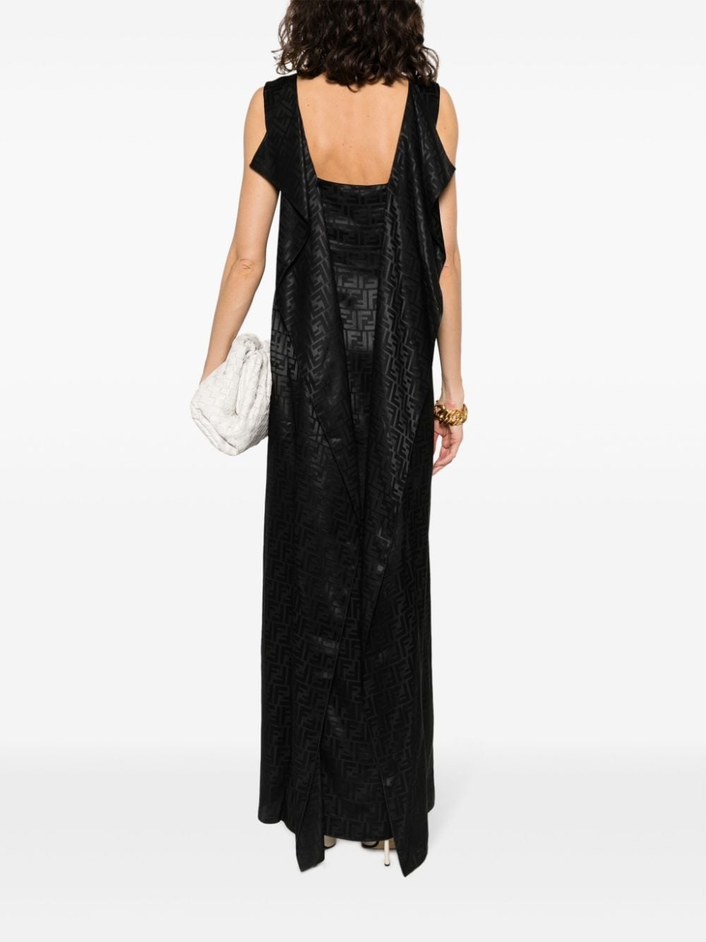 monogram silk maxi dress - 2