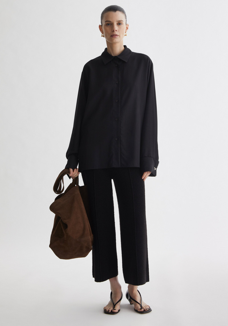 MARLEEN Lace detail oversized shirt 3