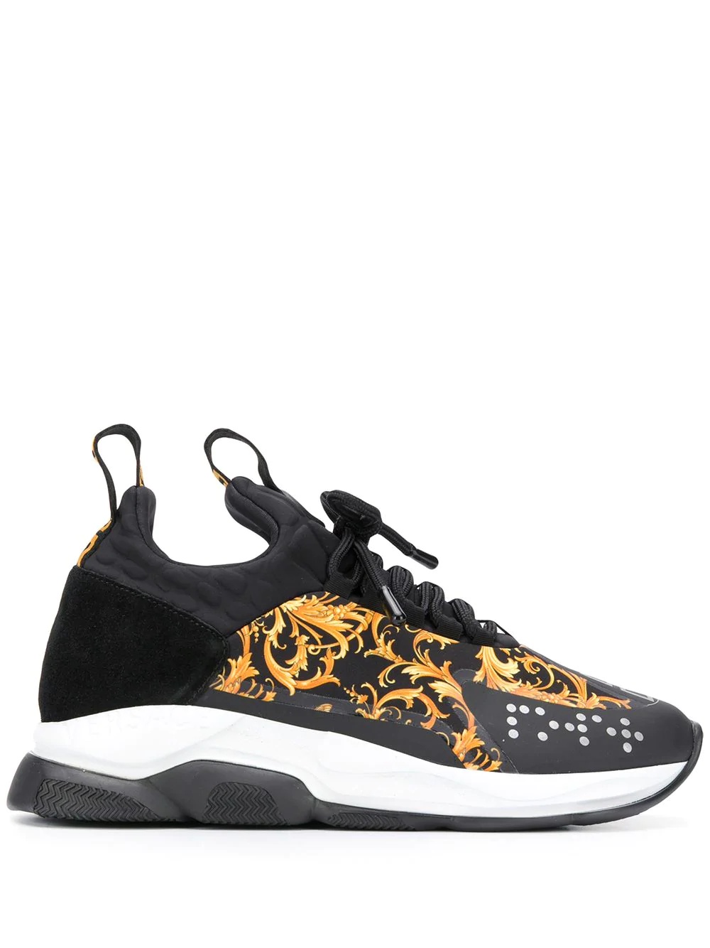 Baroque-print low-top sneakers - 1