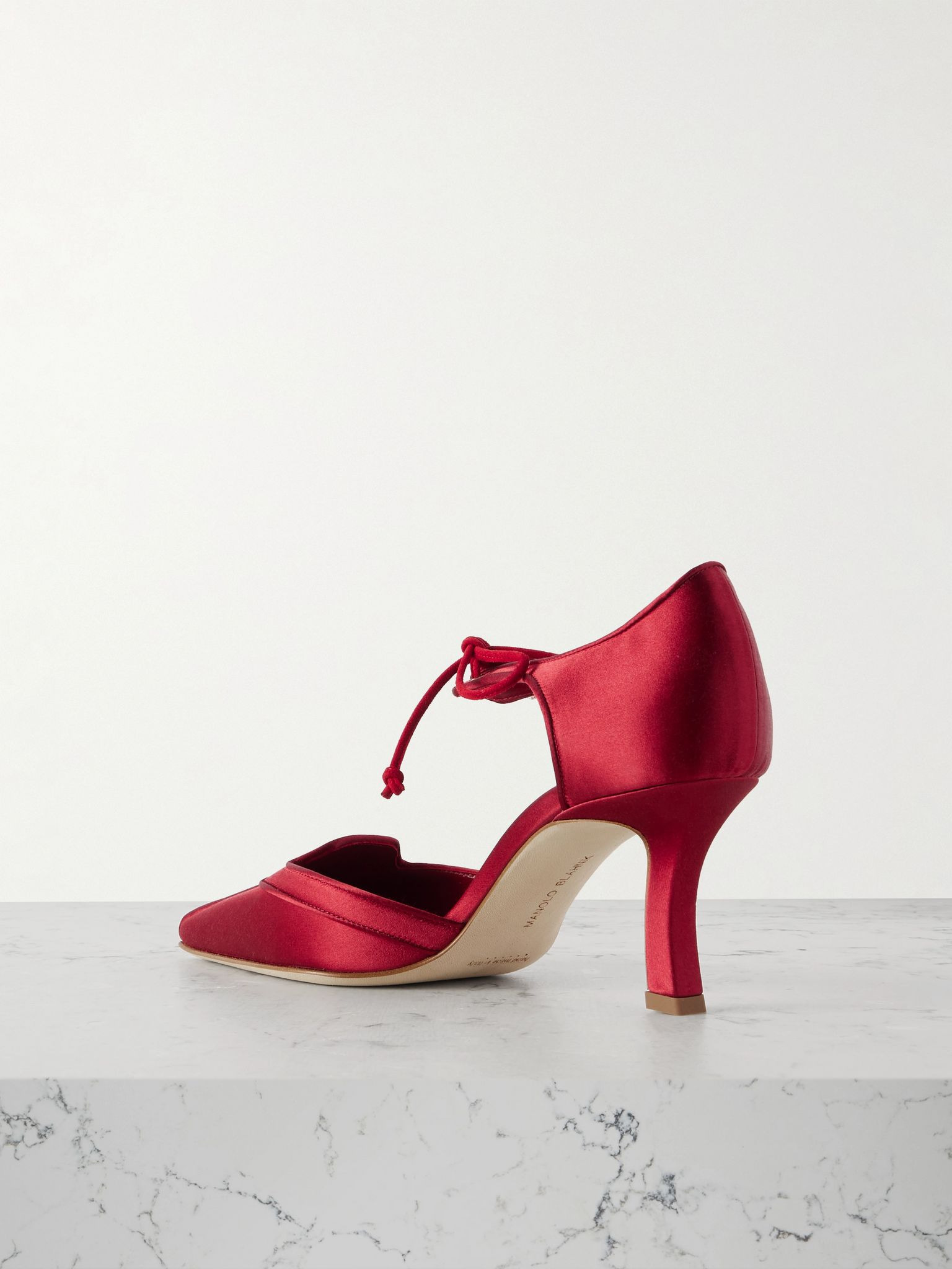 Orata 70 satin pumps Red - 3