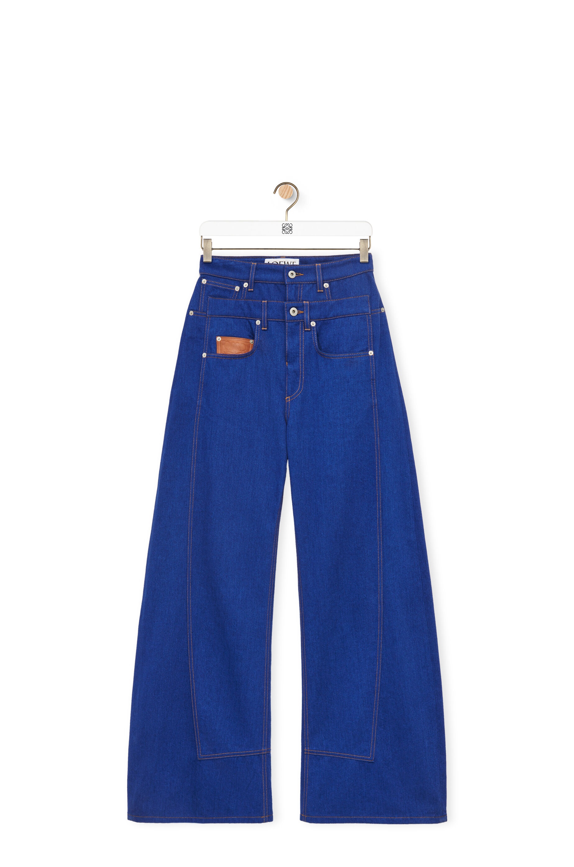Trompe l'oeil jeans in denim - 1