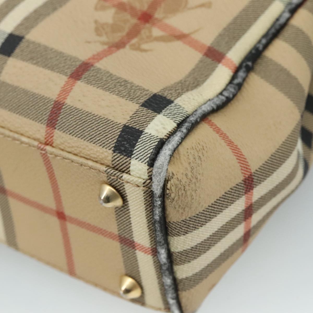 Burberry Nova Check Shoulder Bag Pvc Leather Beige - 15