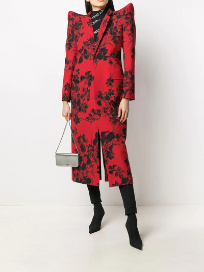 BALENCIAGA floral-print coat outlook