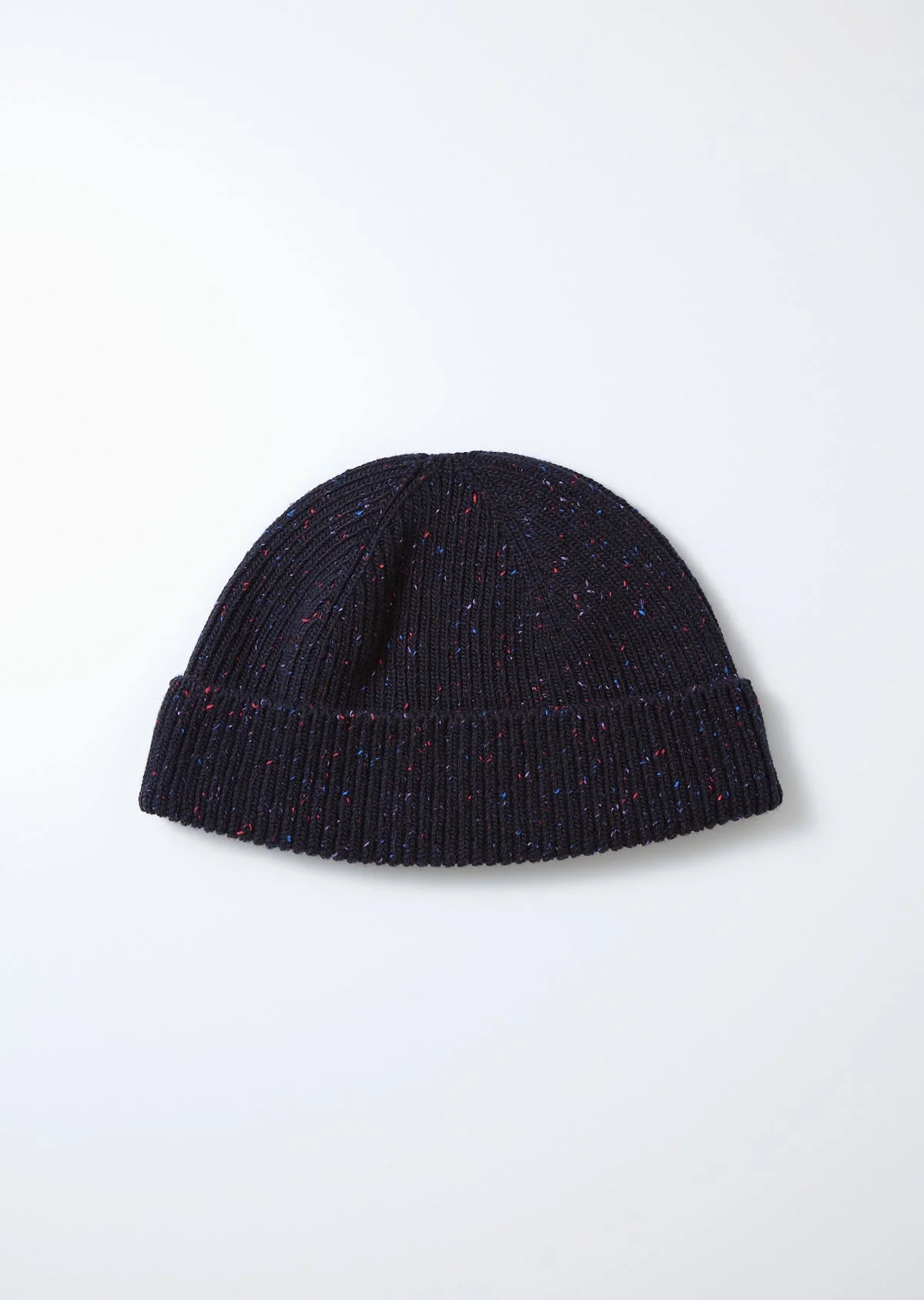 ROTOTO - NEP WOOL SEAMLESS BEANIE - NAVY - 1