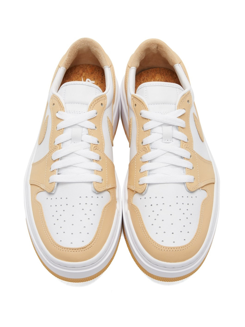 Jordan White & Tan Air Jordan 1 Elevate Sneakers outlook