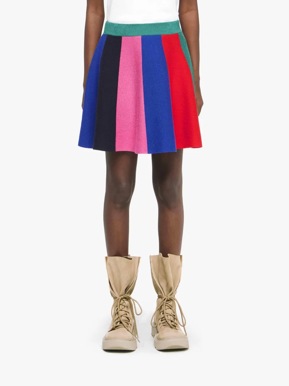 PANELLED SCARF-KNIT SKIRT - 2