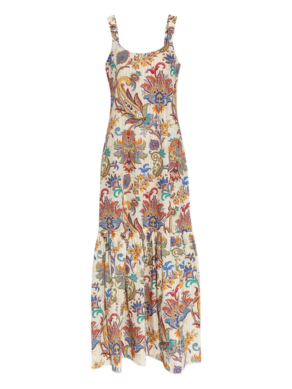 floral-print cotton maxi dress - 1