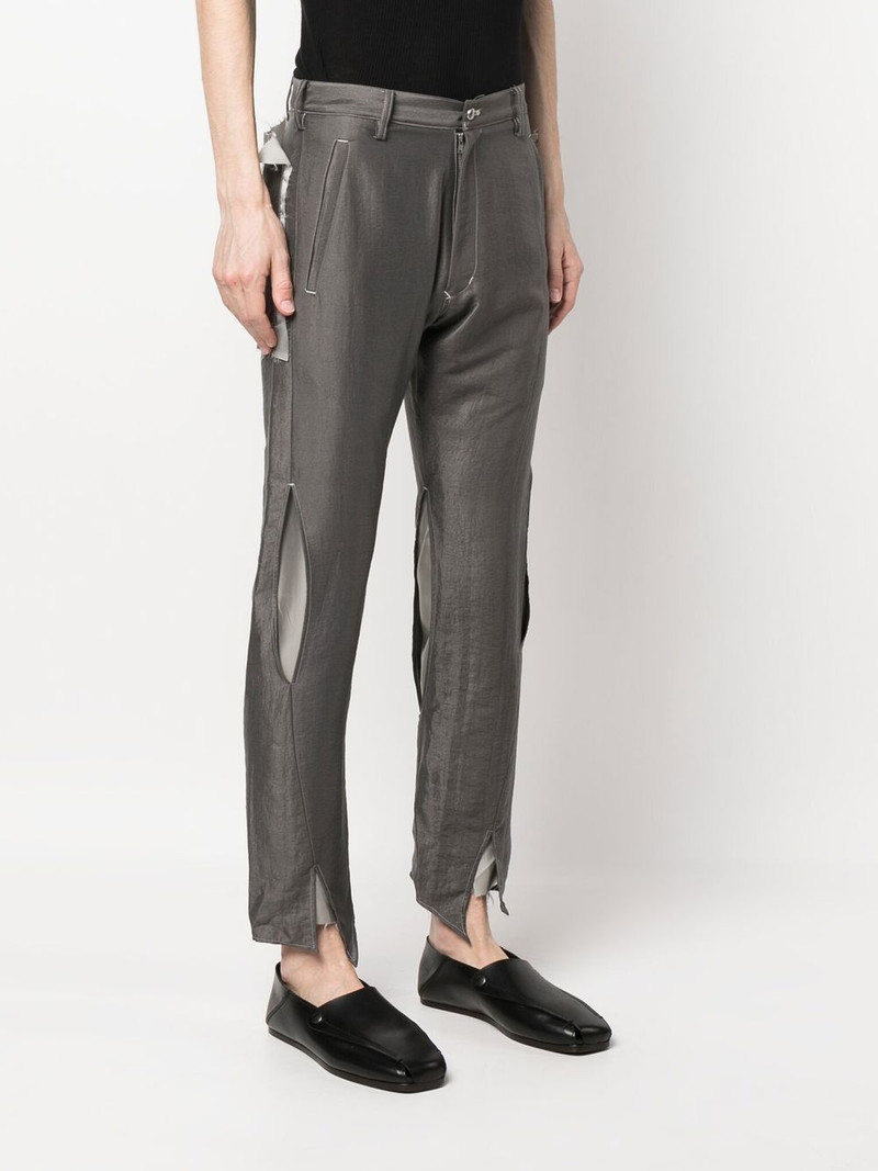 slim cut-out trousers 3