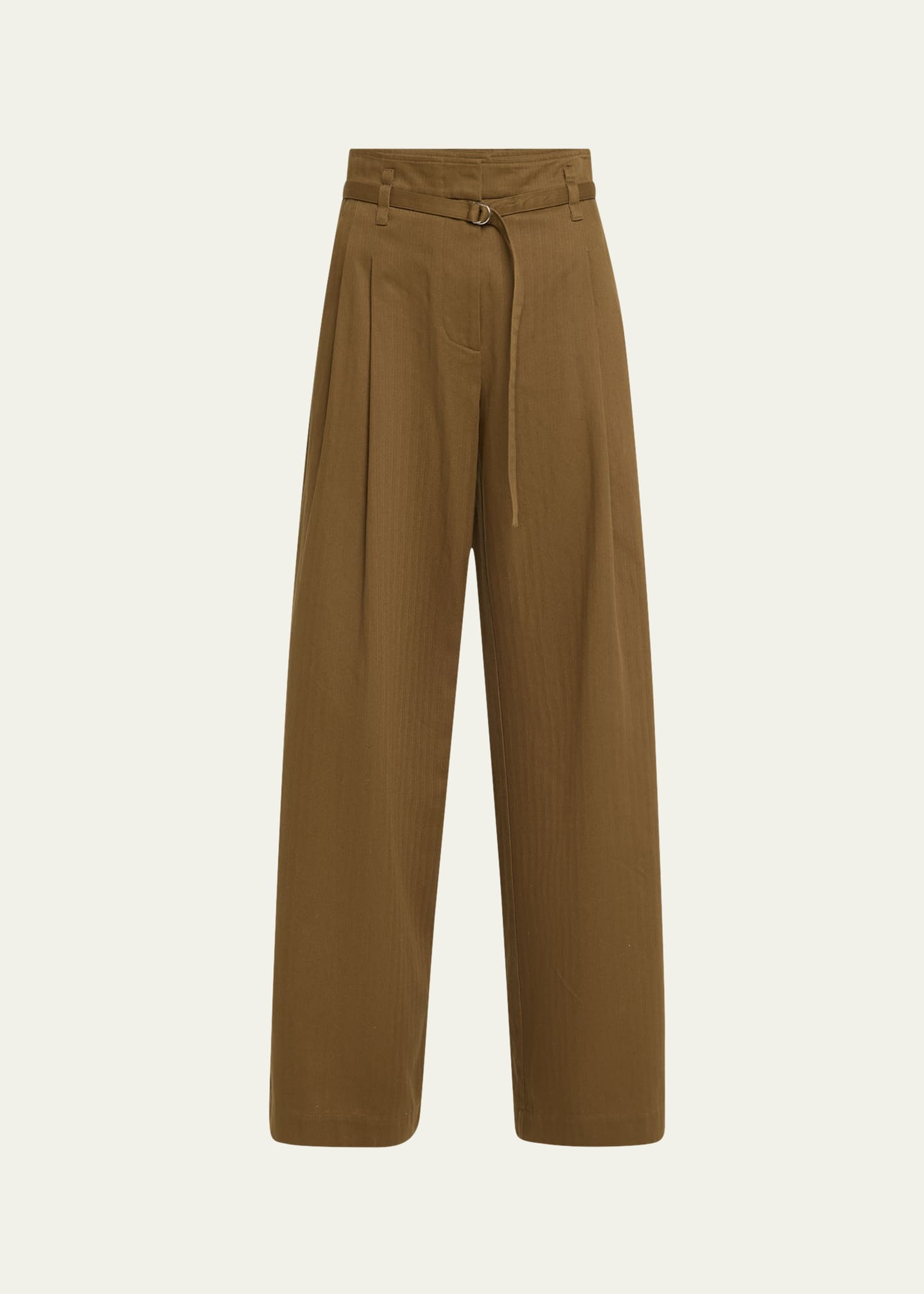 Raver Belted Fine Herringbone Pants - 1