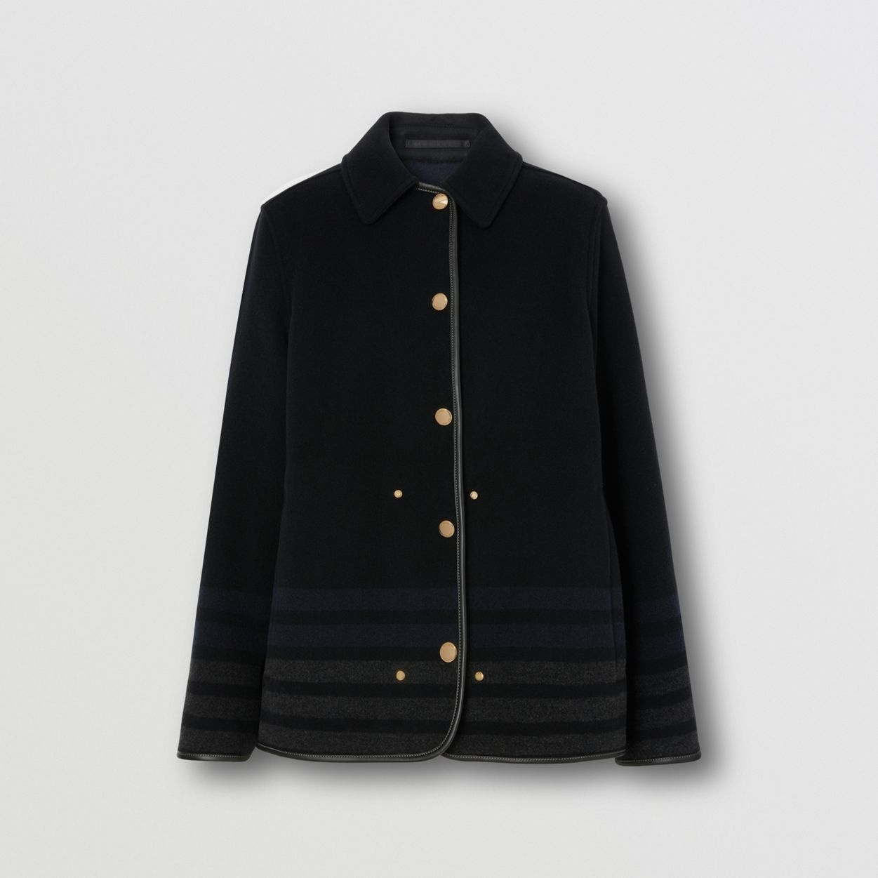 Striped Wool Cashmere Barn Jacket - 4